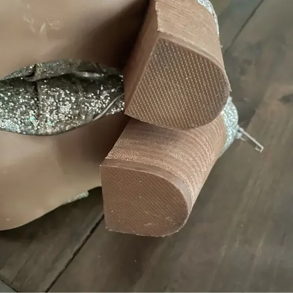 Coastal cowgirl festival glitter ankle boots silver - Picture 9 of 10